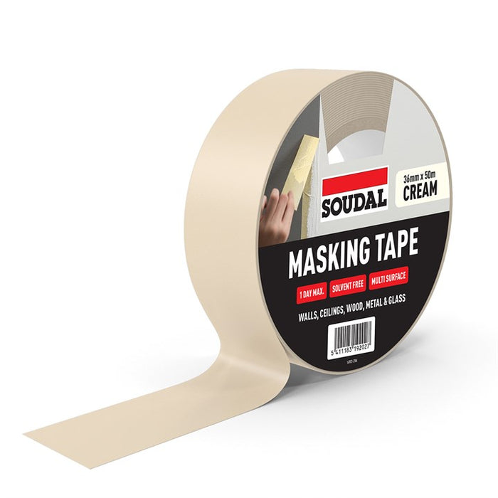 Soudal masking tape - CREAM (36mm x 50m)