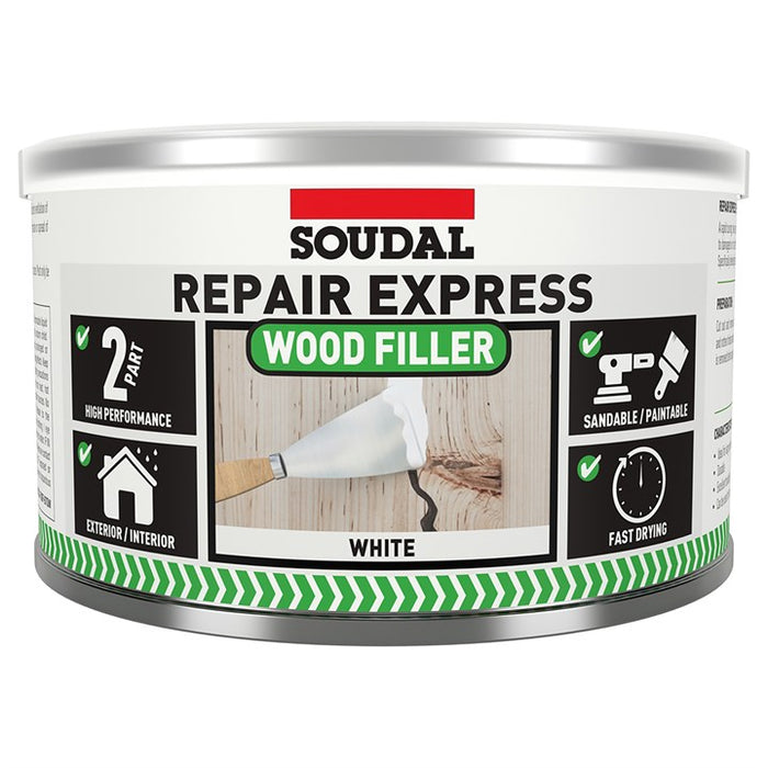 Soudal repair express wood filler 2 P - WHITE (500g)