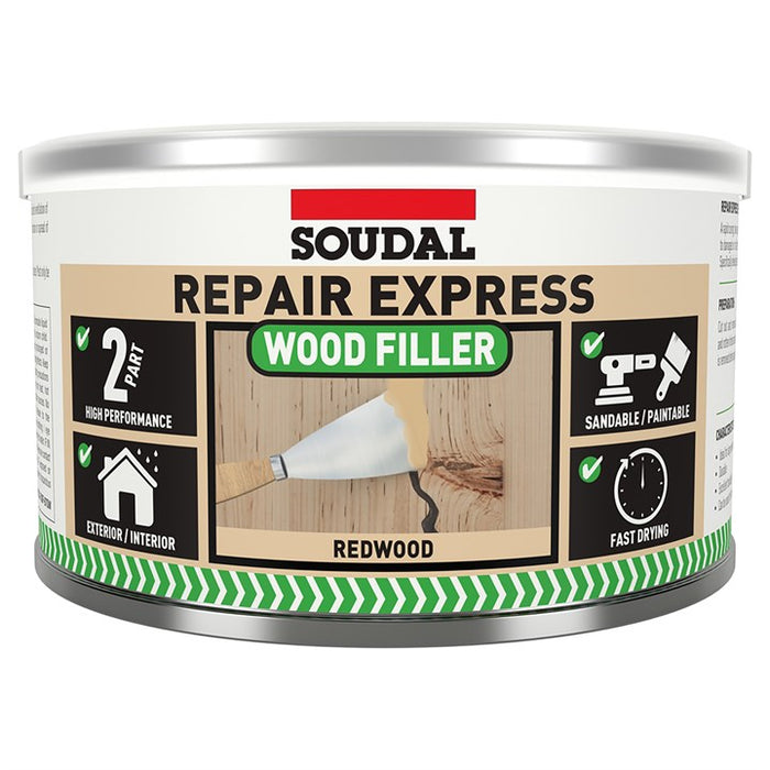 Soudal repair express wood filler 2 P - REDWOOD (500gm)