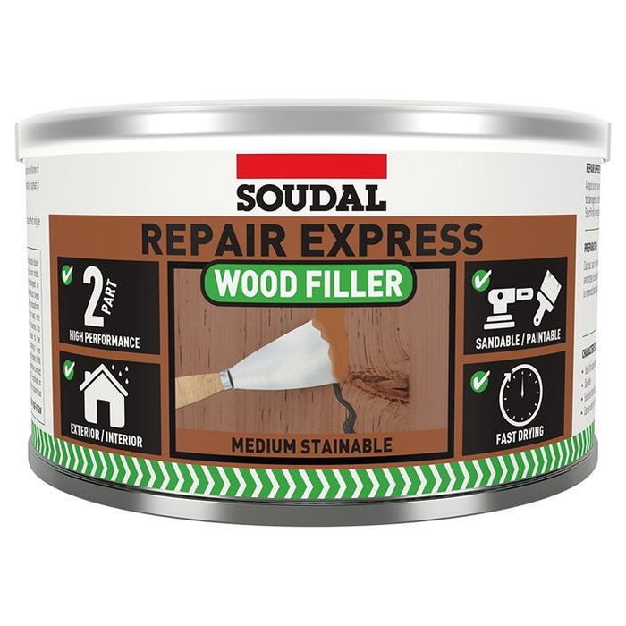 Soudal repair express wood filler 2 P - MEDIUM STAINABLE (500g)