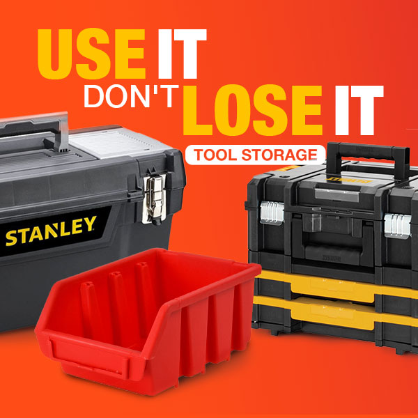 Shop for tool storage. Use it, don't lose it!