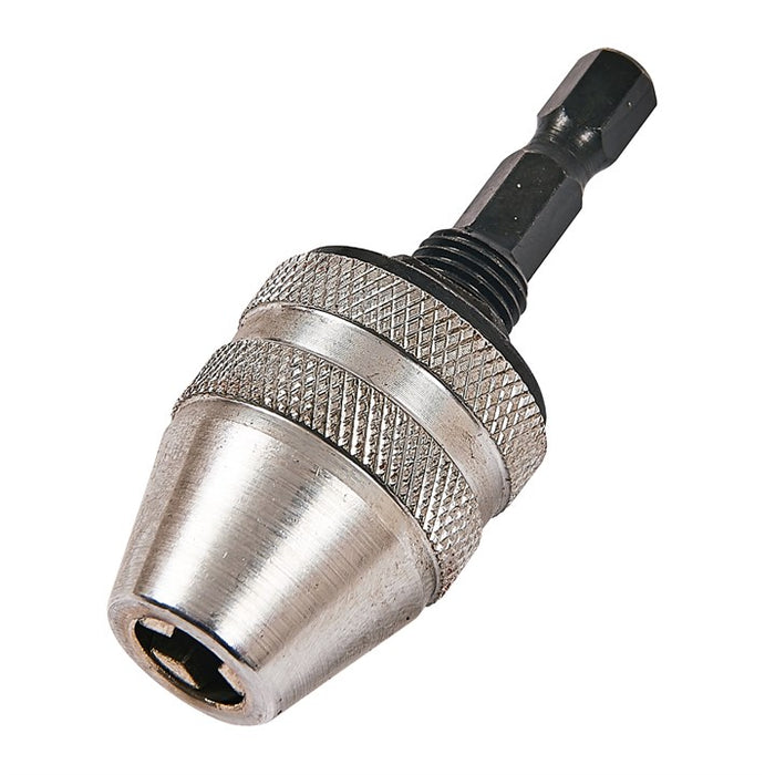 1/4" (6.5mm) Quick change keyless chuck