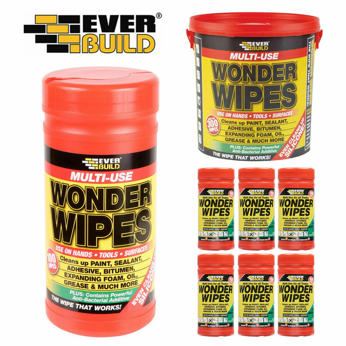 Everbuild Multi Purpose Wonder Wipes Hand Cleaners - Anti Bacterial Additive