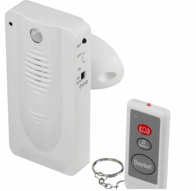 Motion Sensing Door Alarm & Doorbell - Incl Remote