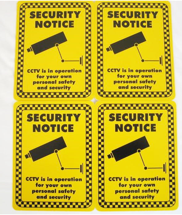 CCTV - Premises Under Surveilance Sign (150x200mm) x 4