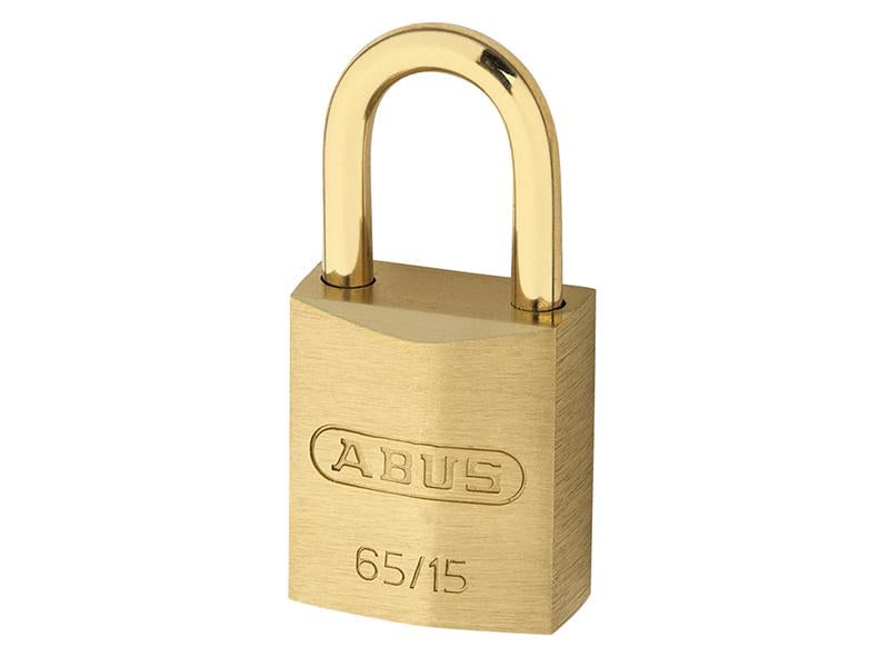 65MB/15mm Solid Brass Padlock Carded                                            