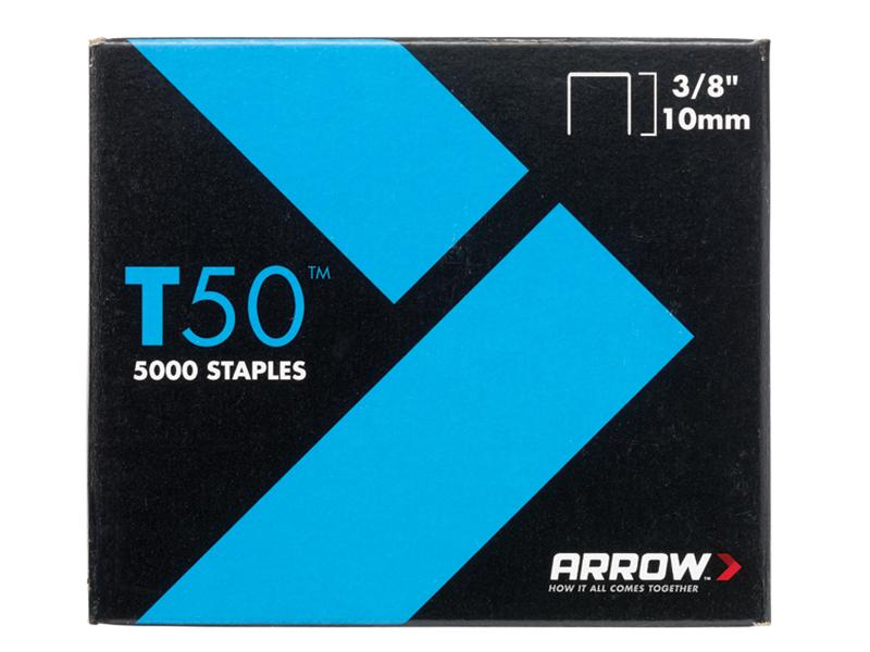 T50 Staples 10mm (3/8in) Pack 5000 (4 x 1250)                                   