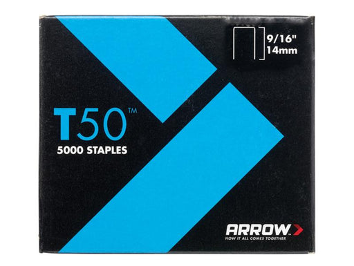 T50 Staples 14mm (9/16in) Pack 5000 (4 x 1250)                                  