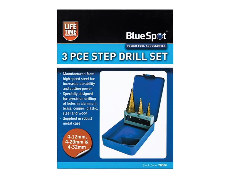 Step Drill Set 4-32mm  3 Piece