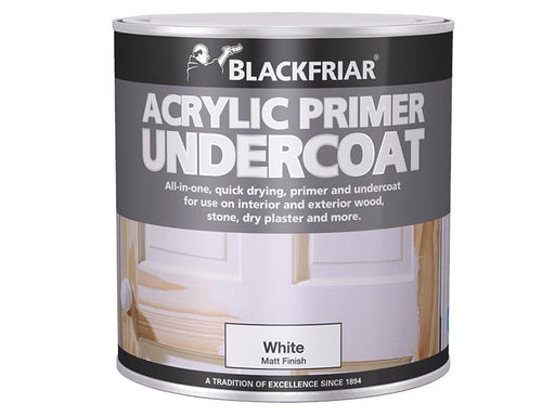 Quick Drying Acrylic Primer Undercoat White 1 litre                             