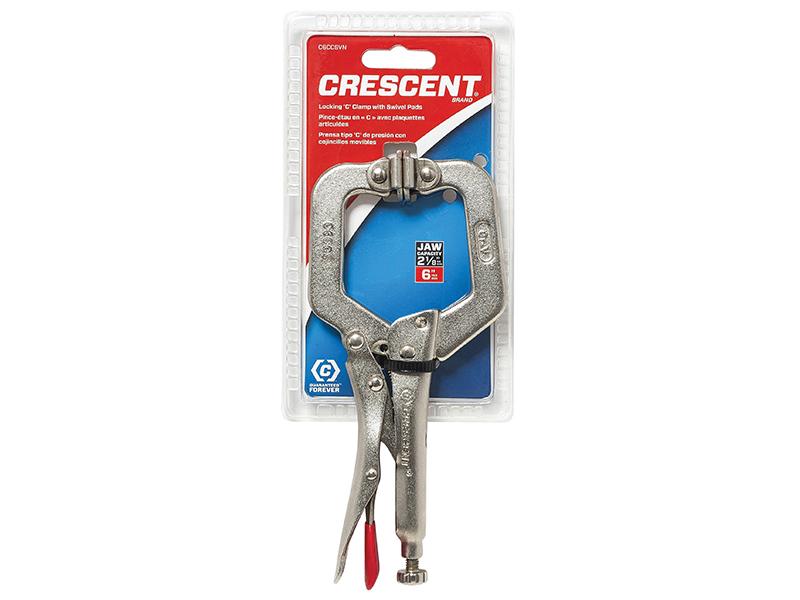 Locking C-Clamp with Swivel Pads 150mm (6in)
