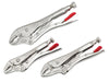 Curved Jaw Locking Pliers with Wire Cutter Set  3 Piece                         