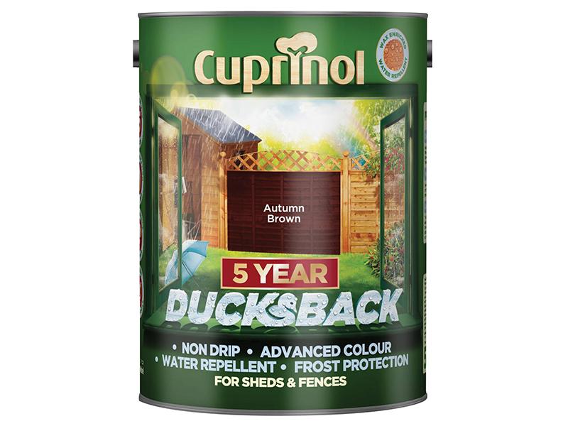 Ducksback 5 Year Waterproof for Sheds & Fences Autumn Brown 5 litre             