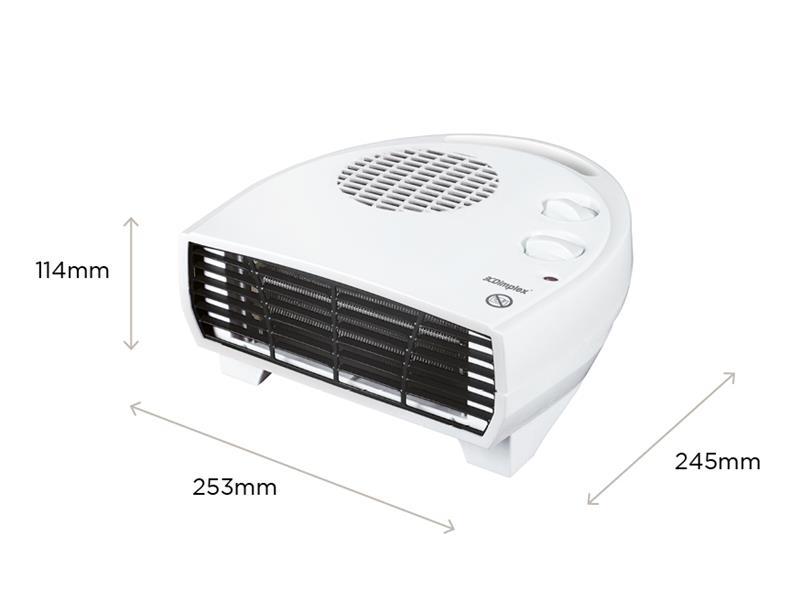Flat Fan Heater With Thermostat 3kW