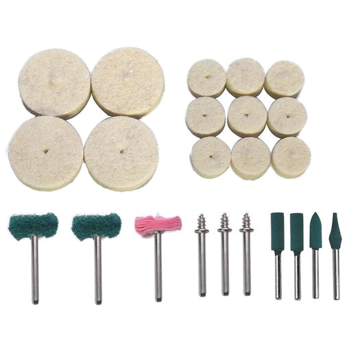 23 Piece buffing and polishing accessory kit