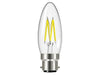 LED BC (B22) Candle Filament Dimmable Bulb, Warm White 470 lm 4W                