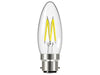 LED BC (B22) Candle Filament Non-Dimmable Bulb, Warm White 470 lm 4W            