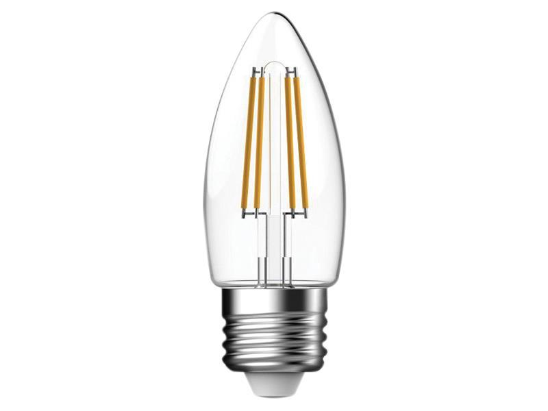 LED ES (E27) Candle Filament Non-Dimmable Bulb, Warm White 470 lm 4W            