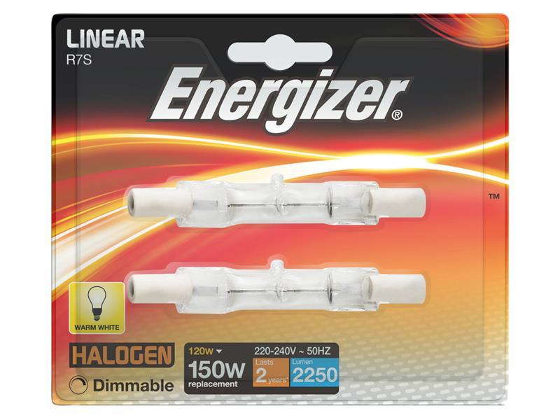 Halogen R7S 78mm Eco Linear Dimmable Bulb, 2250 lm 120W (Pack 2)