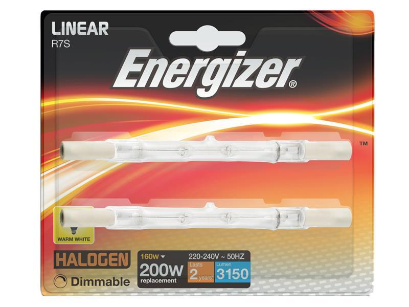 Halogen R7S 118mm Eco Linear Dimmable Bulb, 3150 lm 160W (Pack 2)