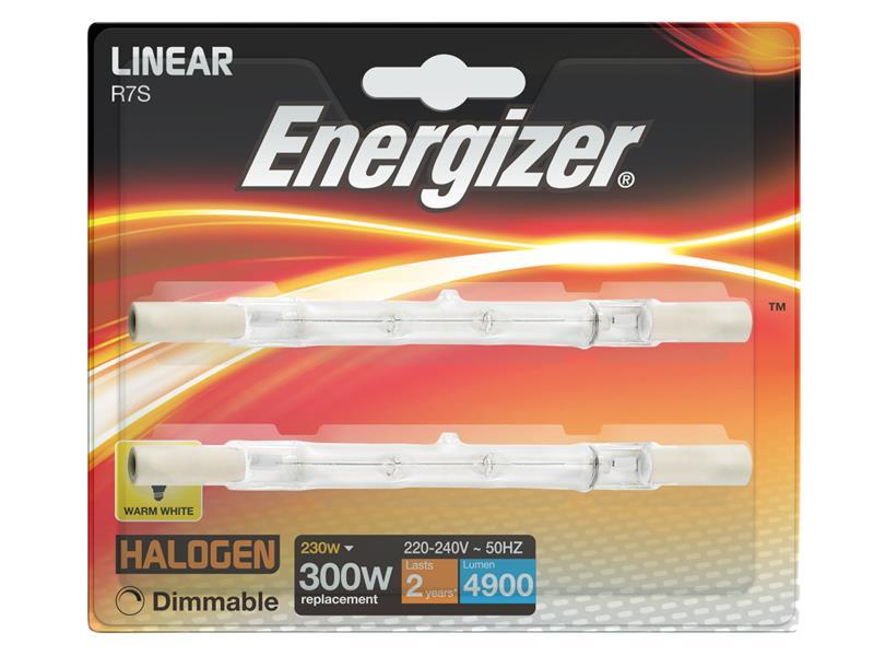 Halogen R7S 118mm Eco Linear Dimmable Bulb, 4900 lm 230W (Pack 2)