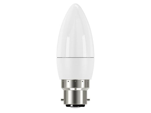 LED BC (B22) Opal Candle Non-Dimmable Bulb, Warm White 470 lm 5.2W              