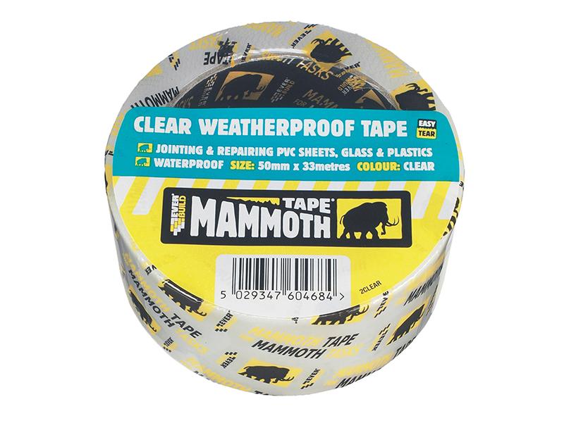 Weatherproof Tape 50mm x 10m Clear                                              