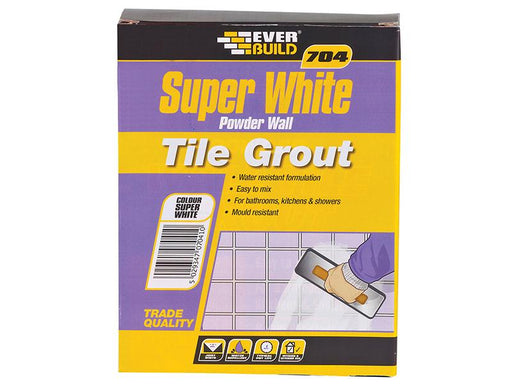 704 Super White Wall Tile Grout 1kg                                             