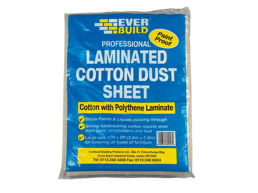 Laminated Cotton Dust Sheet 3.6 x 2.7m                                          