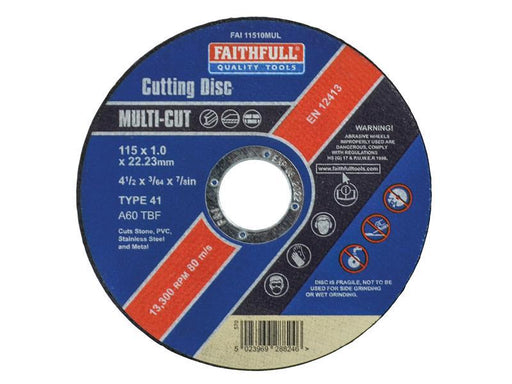 Multi-Purpose Cutting Discs 115 x 1.0 x 22.23mm (Pack 10)                       