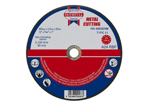 Metal Cut Off Disc 300 x 3.5 x 25.4mm                                           