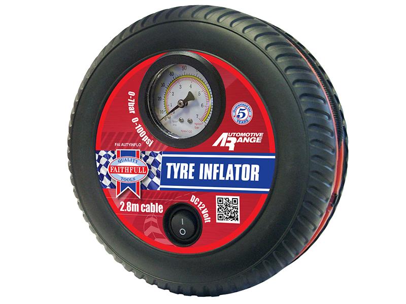 Faithfull Low Volume Tyre Inflator 12V