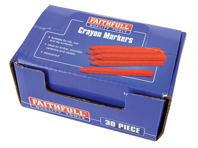 Faithfull Crayon Marker Red (CDU 30)
