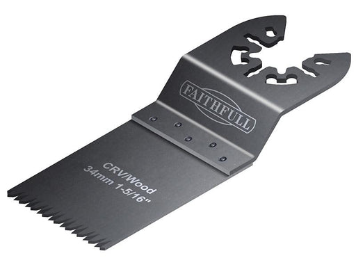 Multi-Function Tool CrV Flush Cut Wood Blade Ground Side Set 34mm               