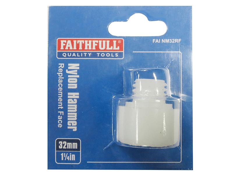 Faithfull Nylon Hammer Replacment Face 32mm