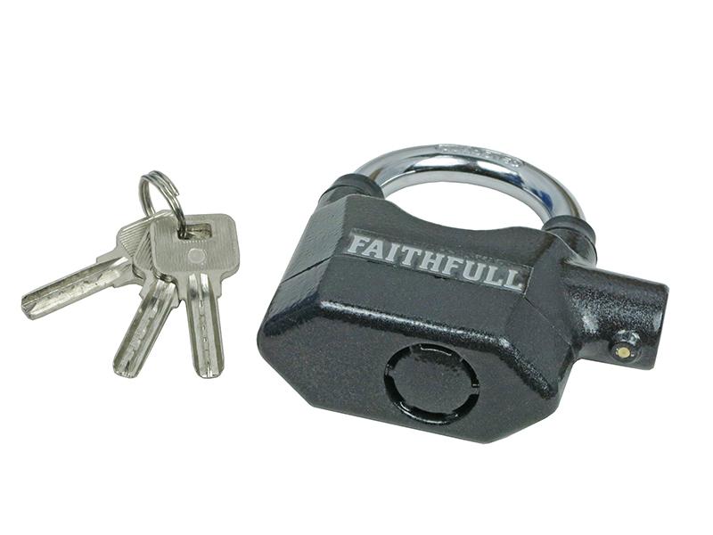 Faithfull Padlock with Security Alarm 70mm