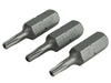 Security S2 Grade Steel Screwdriver Bits T10S x 25mm (Pack 3)                   