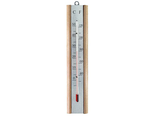 Thermometer Wall Beech Silver 200mm                                             