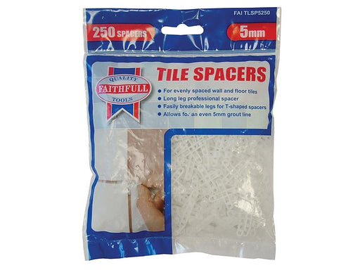 Tile Spacer Long Leg 5mm (Bag 250)                                              