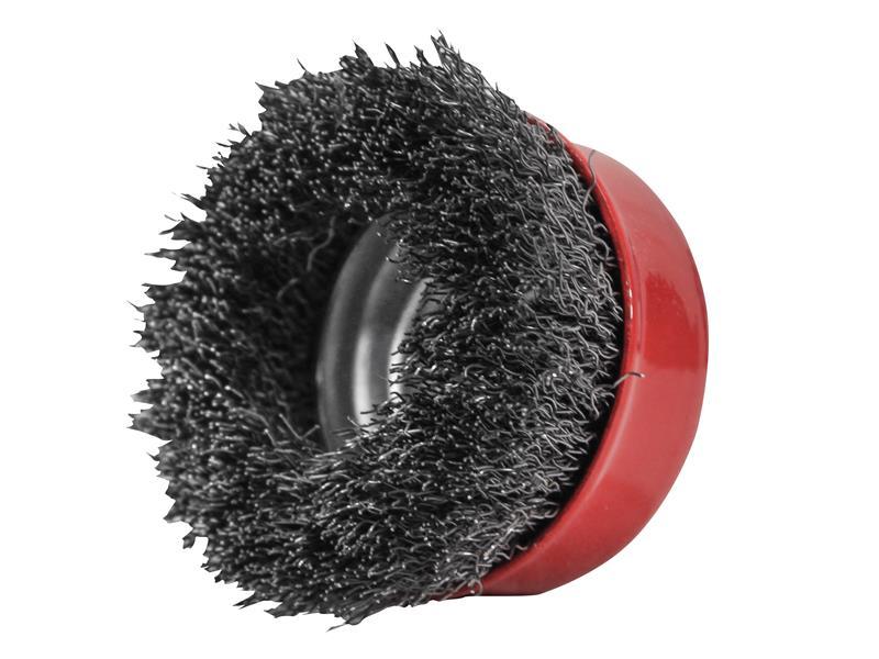 Faithfull Wire Cup Brush 80mm M14x2, 0.30mm Steel Wire