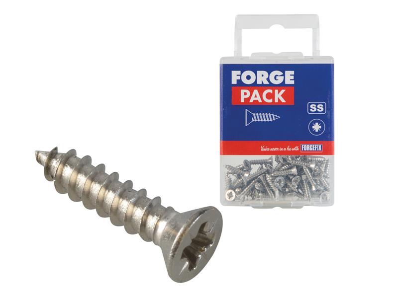 Self-Tapping Screw Pozi Compatible CSK A2 SS 1/2in x 4 ForgePack 60