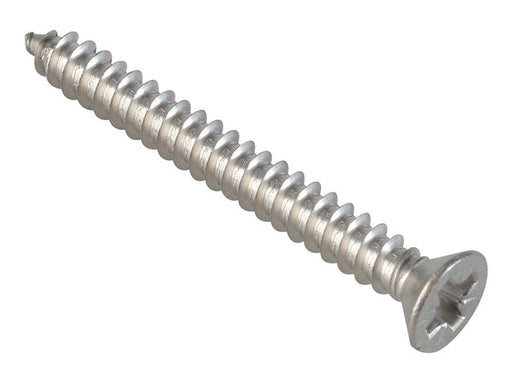 Self-Tapping Screw Pozi Compatible CSK A2 SS 1.1/2in x 8 ForgePack 12           