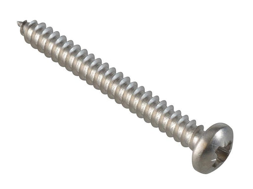 Self-Tapping Screw Pozi Compatible Pan A2 SS 1.1/2in x 8 ForgePack 15           