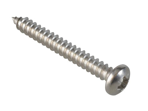Self-Tapping Screw Pozi Compatible Pan A2 SS 1.1/2in x 10 ForgePack 10          