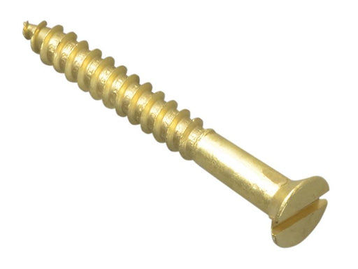 Wood Screw Slotted CSK Brass 1.1/4in x 6 Forge Pack 15                          