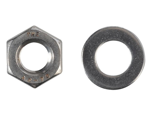Hexagonal Nuts & Washers A2 Stainless Steel M10 ForgePack 8                     