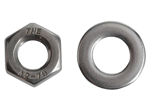 Hexagonal Nuts & Washers A2 Stainless Steel M8 ForgePack 12                     