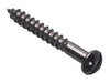 Wood Screw Slotted Round Head ST Black Japanned 1.1/2in x 10 Forge Pack 8       