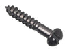 Wood Screw Slotted Round Head ST Black Japanned 1in x 8 Forge Pack 20           
