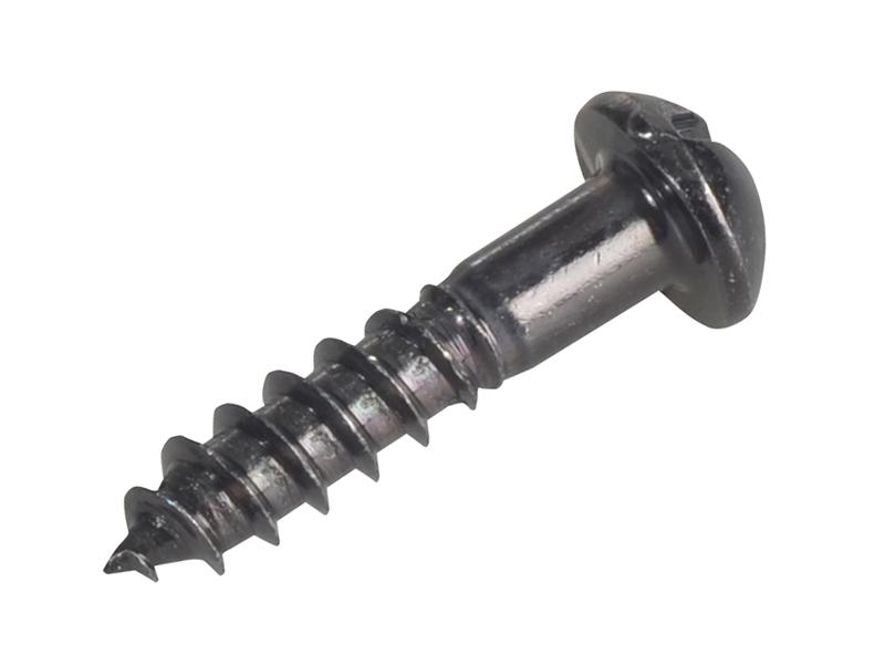 Wood Screw Slotted Round Head ST Black Japanned 3/4in x 8 Forge Pack 25